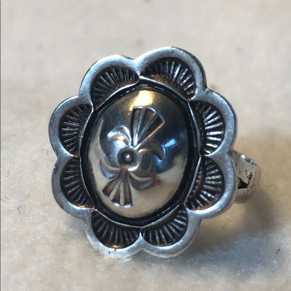 Silver Flower Ring - image 2